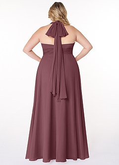 Azazie Fifi Bridesmaid Dresses Sangria A-Line Strapless Chiffon Convertible Dress image13
