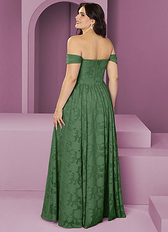 Barbie ♥ Azazie Bridesmaid Dresses Eucalyptus A-Line Off the Shoulder Floral Burnout Convertible Dress image8