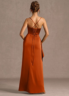 Thora Rust Open Back Prom Dress image2