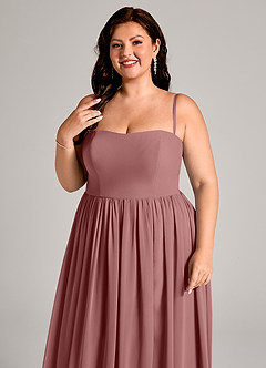 Azazie Calianna Bridesmaid Dresses Desert Rose A-Line Off the Shoulder Chiffon Convertible Dress image11