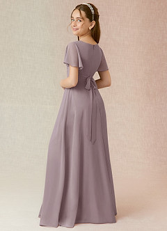 Azazie Induh Junior Dusk A-Line Ruched Chiffon Dress image2