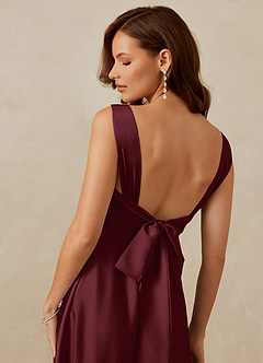 Christian Siriano Bridal for Azazie 1001 Brautjungfernkleider A-Linie Herzausschnitt Stretch-Satin Kleid Cabernetrot image10