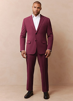 front James Burgundy Structured Stretch Dress Pants