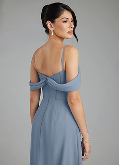 Azazie Cece Bridesmaid Dresses Twilight A-Line Off the Shoulder Chiffon Dress image2