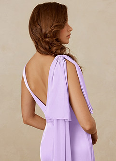 Christian Siriano Bridal for Azazie 1011 Bridesmaid Dresses Lilac Mermaid Bow Stretch Satin Dress image10