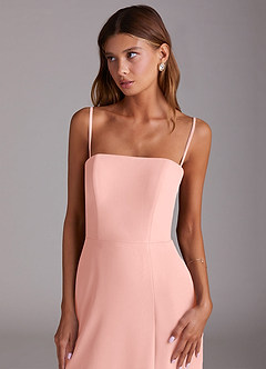 Azazie Wren Vestidos de madrinha de casamento Vestido Roseta de Chiffon de Linha A com Sem alças image2