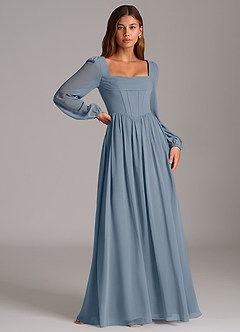 Azazie Maree Bridesmaid Dresses Twilight A-Line Corset Chiffon Dress image3