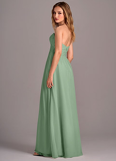 Azazie Joni Bridesmaid Dresses Matcha A-Line Strapless Chiffon Convertible Dress image3