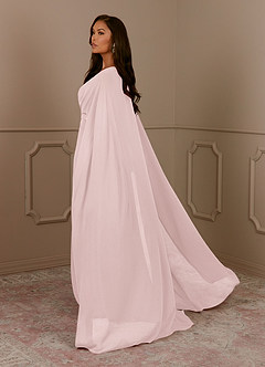 Azazie Isa Abiti per la Madre della Sposa Abito A-Line in Chiffon Plissettato con Scollo a V Rosa Rossore image3