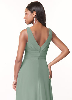 Azazie Julianna Final Sale Butterscotch A-Line Chiffon Dress image4