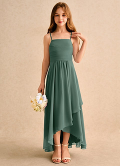 Azazie Twilight Dance Girls Formal Blumenmädchenkleider A-Linie Plissee Chiffon Kleid Seemoos image5