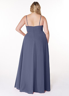 Azazie Moira Bridesmaid Dresses Stormy A-Line Scoop Chiffon Dress image9
