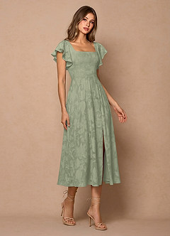 Talia Agave Green Midi Dress image4