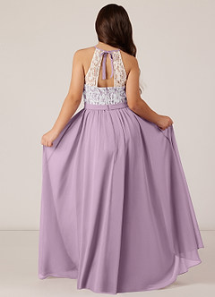 Azazie Fahari Junior Wisteria A-Line Lace Chiffon Dress image1
