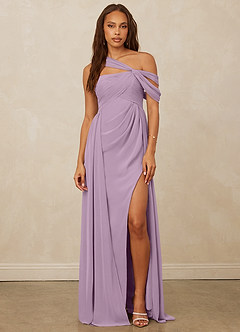 Christian Siriano Bridal for Azazie 1014 Bridesmaid Dresses Wisteria A-Line Off the Shoulder Chiffon Dress image4