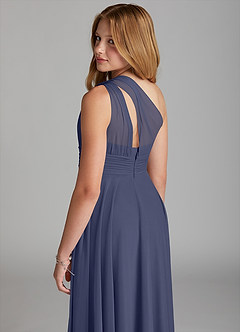 Azazie Charlize Junior Stormy A-Line Mesh Dress image5