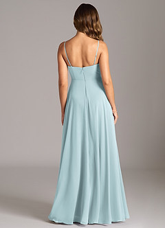 Azazie Amani Suknie dla druhen Linia A Pofałdowany Szyfon Do ziemi Sukienka image2