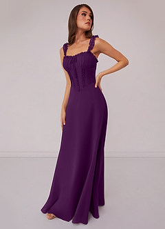 Barbie ♥ Azazie Bridesmaid Dresses Grape A-Line Sweetheart Neckline Chiffon Dress image1