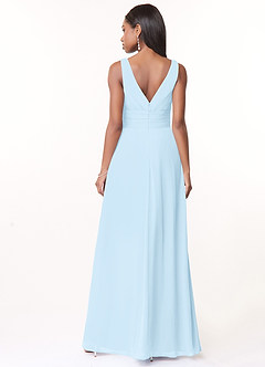 Azazie Julianna Bridesmaid Dresses Sky Blue A-Line Chiffon Dress image2