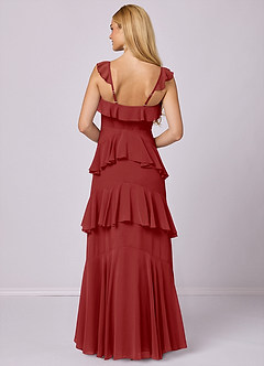 Barbie ♥ Azazie Bridesmaid Dresses Rust A-Line Sweetheart Neckline Chiffon Dress image5