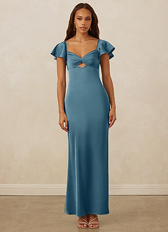 Christian Siriano Bridal for Azazie 1005 Bridesmaid Dresses Bermuda Sheath Sweetheart Neckline Stretch Satin Dress image1