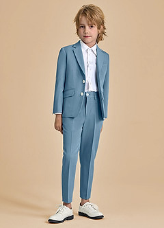 front Oliver Boys Light Blue 2-Piece Suit