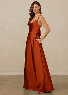 Christian Siriano Bridal for Azazie 1001 Bridesmaid Dresses Paprika A-Line Sweetheart Neckline Stretch Satin Dress image4
