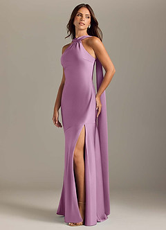 Azazie Kinsley Brautjungfernkleider Meerjungfrau-Linie Seitliche Cut-Outs Stretch-Satin Kleid Blauregen image3