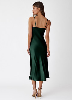 Robe Mi-Longue Vert Forêt Thalassa image5