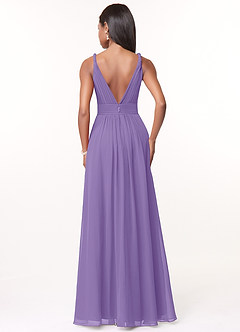 Azazie Maren Bridesmaid Dresses Tahiti A-Line Pleated Chiffon Dress image2
