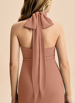 Azazie Velli Junior Bronzer Mermaid High Neck Chiffon Dress image6