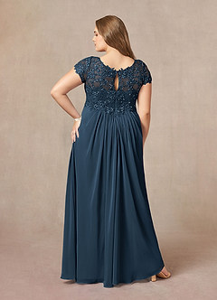 Azazie Jet Final Sale Dusty Blue A-Line Sequins Chiffon Dress image10