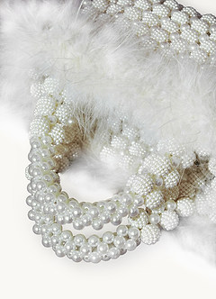 front Feather Pearl Handbag