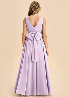 Azazie Hathaway Junior Robe Trapèze en Mousseline de soie Arc Frostiges Flieder image1