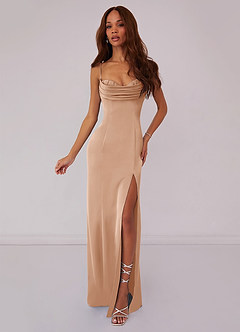 Barbie ♥ Azazie Abiti da Damigella Abito Sirena in Raso Elasticizzato Corsetto Rosa Inglese image1