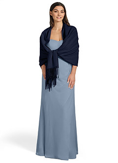 front Solid Fringe Shawl