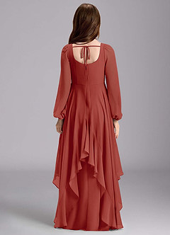 Azazie Clara Junior Klänning av A-Line i Chiffong Blouson image2