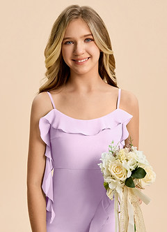 Azazie Phoebe Junior Klä av Tubklänning i Chiffong Rynkad image7