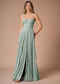 Akiko Pistachio Pleated Maxi Dress image4