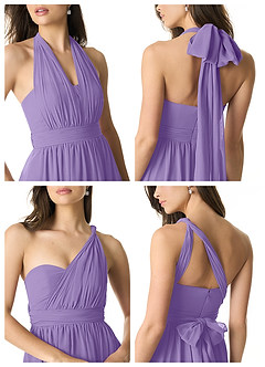 Azazie Olani Bridesmaid Dresses Tahiti A-Line Off the Shoulder Chiffon Convertible Dress image2