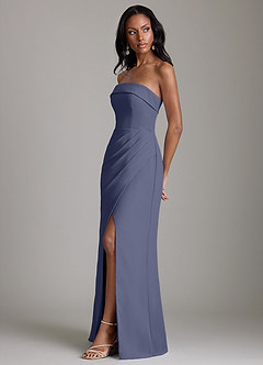 Azazie Aretha Bridesmaid Dresses Stormy A-Line Strapless Chiffon Dress image6