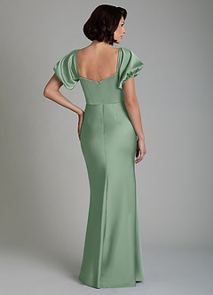 Azazie Lea Bridesmaid Dresses Matcha Mermaid Off the Shoulder Stretch Satin Convertible Dress image2