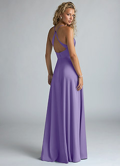 Azazie Davis Bridesmaid Dresses Tahiti A-Line Pleated Stretch Satin Dress image3