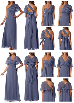 Azazie Fifi Bridesmaid Dresses Stormy A-Line Strapless Chiffon Convertible Dress image10