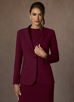 front Kennedy Burgundy Structured Stretch Dress