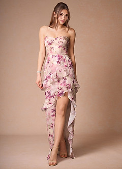 Robe Longue Mauve Floral Isolde image5