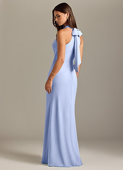 Azazie Doretta Bridesmaid Dresses Ice Mermaid Pleated Chiffon Dress image7