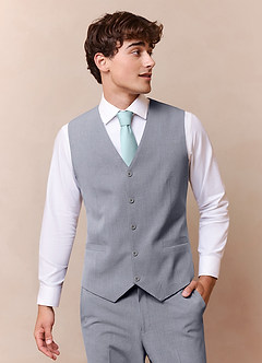 Savile Grey Wool Blend Suit Vest