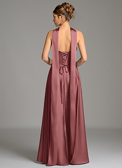 Azazie Ayla Jurken voor bruidsmeisjes Jurk van Stretch Satijn met A-Lijn Korset Amethist image7