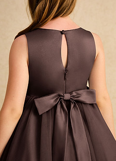 Azazie Prima Flower Girl Dresses Ganache A-Line Bow Tulle Dress image6